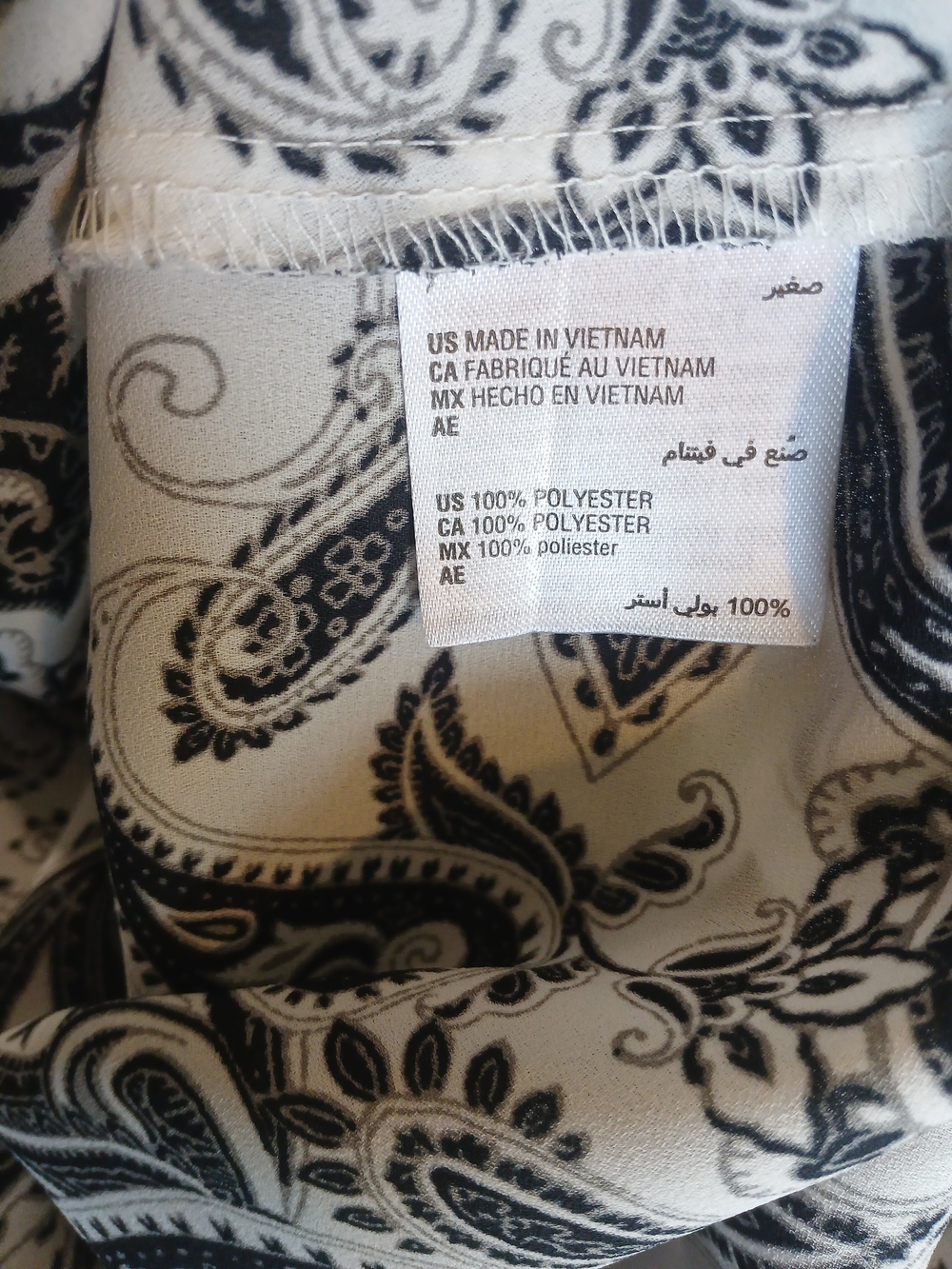 INC International Concepts Black & White Paisley Wrap Blouse - Picture 4 of 9